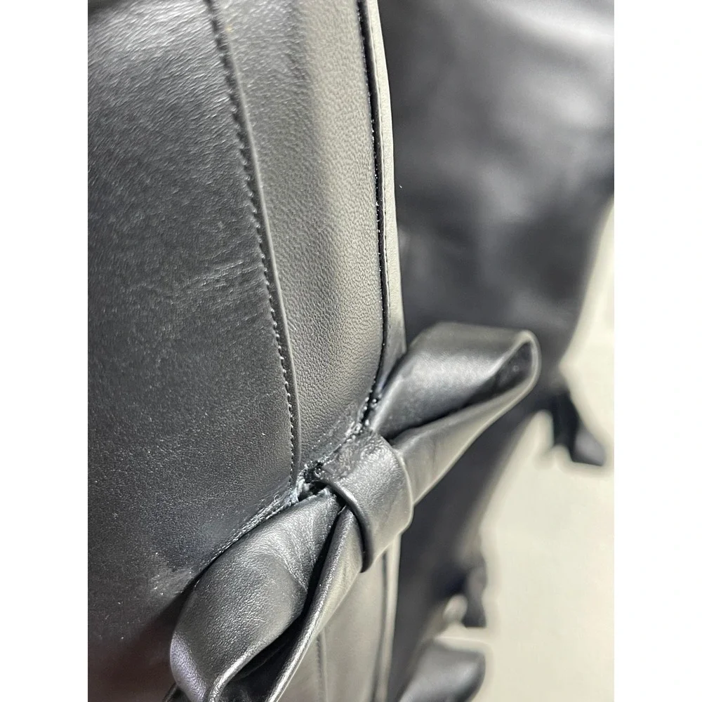 Valentino Garavani Black Leather Multi Bow Over The Knee Boots Women 37 EU/7 US